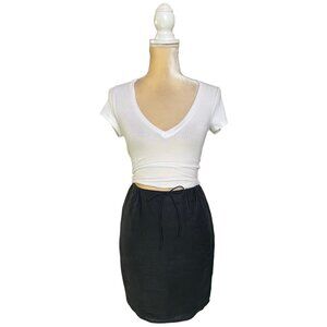 Urchin Linen Black Mini Skirt Size 2